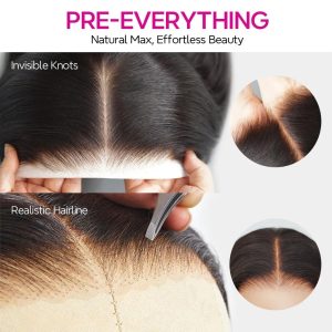 maady hair luxury natural black remy hair 5x5 lace closure bouncy curls human hair wig