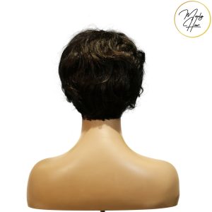 maady hair luxury machine made black wig remy hair tc041