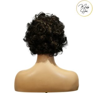 maady hair luxury machine made black wig remy hair tc002