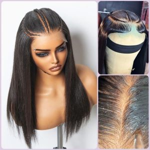 maady hair luxury natural black asian raw hair 6x7 hd lace closure straight human hair wig