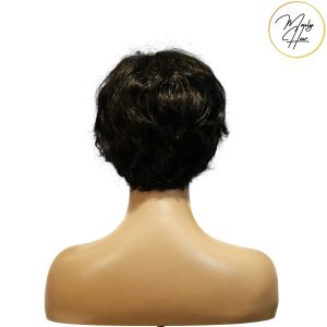 maady hair luxury machine made black wig remy hair tc16