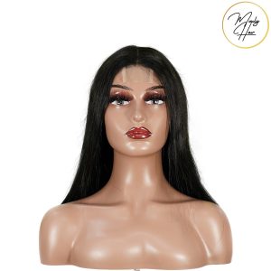 maady hair luxury natural black remy hair 2x6 lace closure straight bob human hair wig