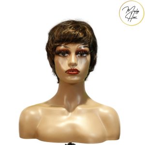 maady hair luxury machine made black wig remy hair tc066