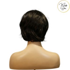maady hair luxury machine made black wig remy hair tc063