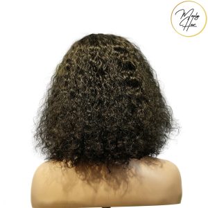 maady hair luxury machine made black wig remy hair tc047