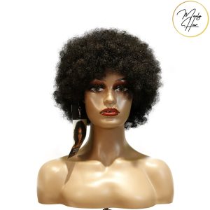 maady hair luxury machine made black wig remy hair tc010