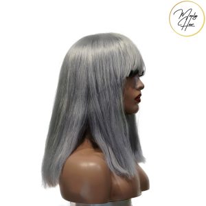 maady hair luxury machine made gray wig remy hair 12p