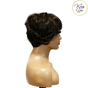 maady hair luxury machine made black wig remy hair tc041