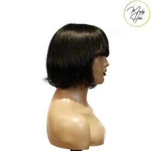 maady hair luxury machine made black wig remy hair tc027