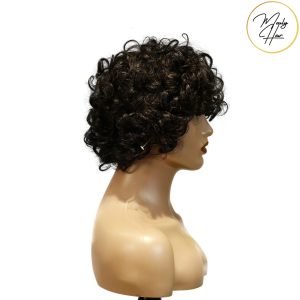 maady hair luxury machine made black wig remy hair tc002