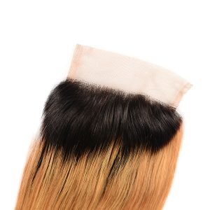 maady hair luxury remy hair 4x4 straight closure 1b27