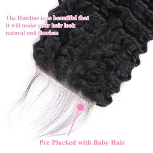 maady hair luxury remy hair 5x5 deep wave closure