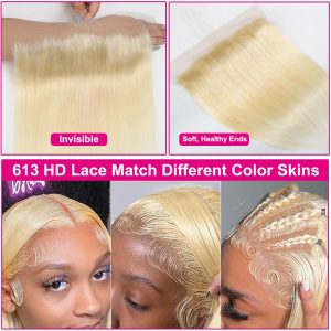 maady hair luxury asian raw hair 13x6 straight hd frontal #613
