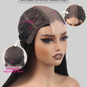 maady hair luxury natural black remy hair 2x6 lace closure straight bob human hair wig