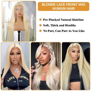 maady hair luxury 13x4 straight lace front wig 613 remy hair