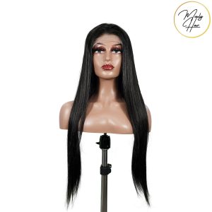 maady hair luxury natural black remy hair 6x7 lace closure straight human hair wig