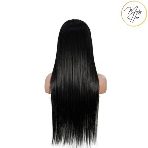 maady hair luxury natural black remy hair 6x7 lace closure straight human hair wig