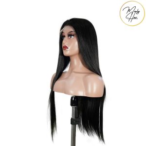 maady hair luxury natural black remy hair 6x7 lace closure straight human hair wig