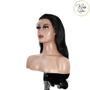 maady hair luxury natural black remy hair 6x7 lace closure body wave human hair wig