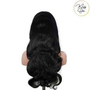 maady hair luxury natural black remy hair 6x7 lace closure body wave human hair wig