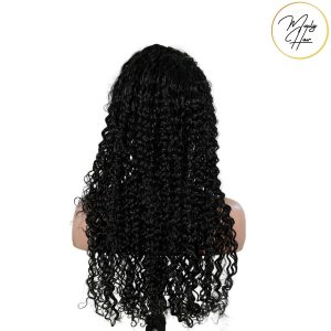 maady hair luxury natural black remy hair 6x7 lace closure deep wave human hair wig
