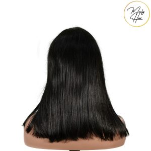 maady hair luxury natural black remy hair 2x6 lace closure straight bob human hair wig