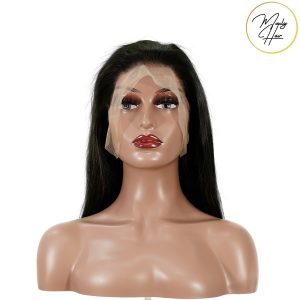 maady hair luxury 13x4 straight bob lace front wig natural black asian raw hair