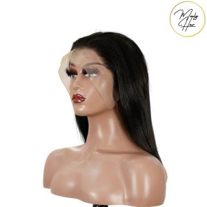 maady hair luxury 13x4 straight bob lace front wig natural black asian raw hair