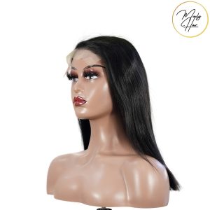 maady hair luxury natural black remy hair 5x5 lace closure straight bob human hair wig