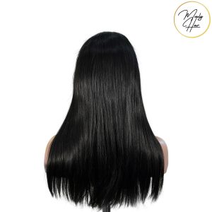 maady hair luxury natural black remy hair 5x5 lace closure straight human hair wig