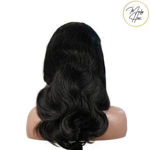 maady hair luxury natural black remy hair 5x5 lace closure body wave human hair wig