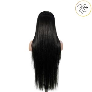 maady hair luxury 13x4 straight lace front wig natural black remy hair