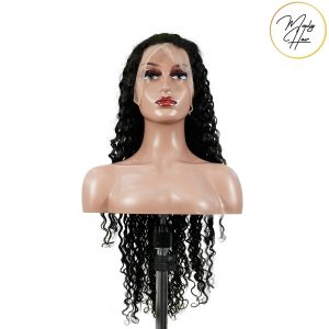 maady hair luxury 13x4 deep wave lace front wig natural black remy hair