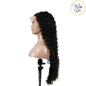 maady hair luxury 13x4 deep wave lace front wig natural black remy hair