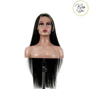 maady hair luxury natural black asian raw hair 13x6 hd lace front wig straight human hair wig