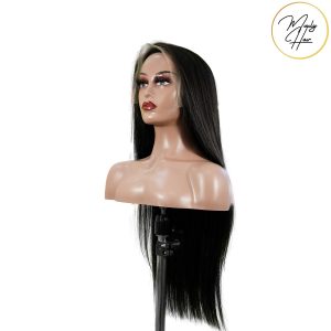 maady hair luxury natural black asian raw hair 13x6 hd lace front wig straight human hair wig