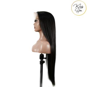 maady hair luxury natural black asian raw hair 13x6 hd lace front wig straight human hair wig