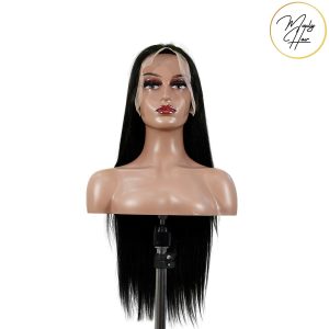 maady hair luxury 13x6 double drams straight lace front wig black remy hair