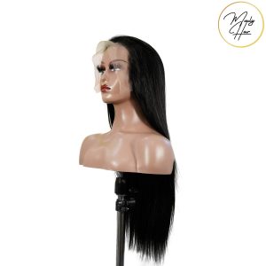 maady hair luxury 13x6 double drams straight lace front wig black remy hair