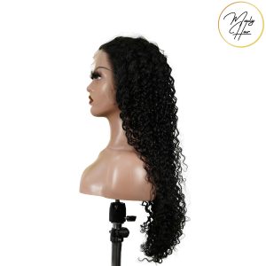 maady hair luxury natural black asian raw hair 13x6 hd lace front wig deep wave human hair wig