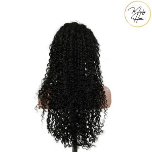 maady hair luxury natural black asian raw hair 13x6 hd lace front wig deep wave human hair wig