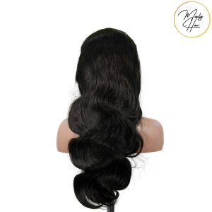 maady hair luxury natural black asian raw hair 13x6 hd lace front wig body wave human hair wig