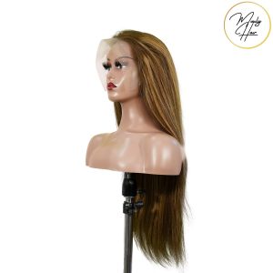 maady hair luxury 13x4 straight lace front wig m4&27 highlight remy hair 26 inch