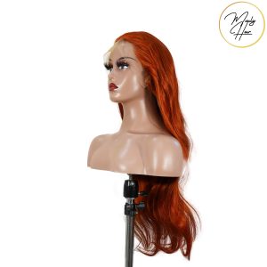 maady hair luxury 13x4 straight lace front wig 350 orange 26 inch remy hair