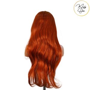 maady hair luxury 13x4 straight lace front wig 350 orange 26 inch remy hair