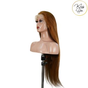 maady hair luxury 13x4 straight lace front wig 30 brown 26 inch remy hair