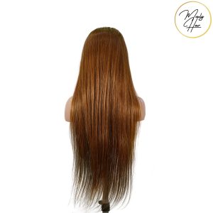 maady hair luxury 13x4 straight lace front wig 30 brown 26 inch remy hair