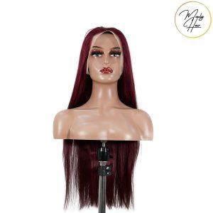 maady hair luxury 13x4 straight lace front wig 99j color 26 inch remy hair