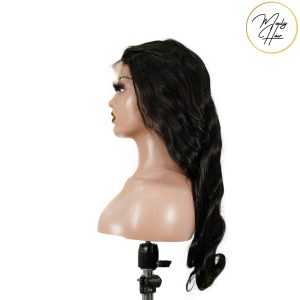 maady hair luxury 13x4 body wave lace front wig natural black remy hair