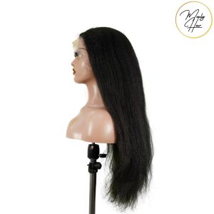 maady hair luxury 13x4 yaki straight lace front wig black remy hair